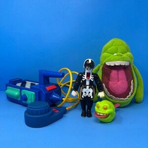 Ghostbusters Toy Lot OS Multi Slimer Plush Trap Skeleton Cop Figure